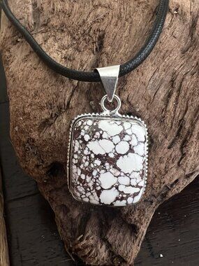 Wild Horse Turquoise 925 Silver Plated Necklace Native American Jewelry